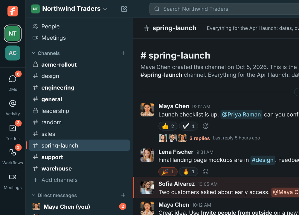 Freesbe in dark mode